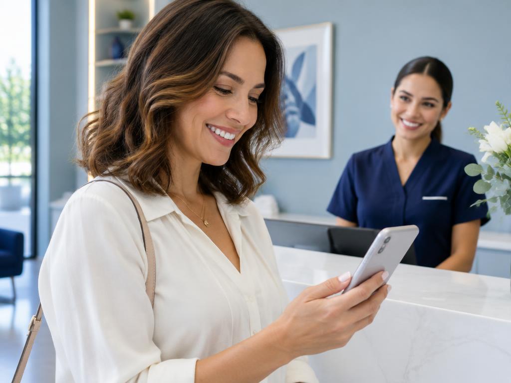 Paciente recebe Giftback no celular ao sair da clínica